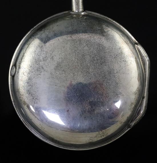 James Wilson, London, a George III silver pair-cased keywind verge pocket watch, No. 8656,